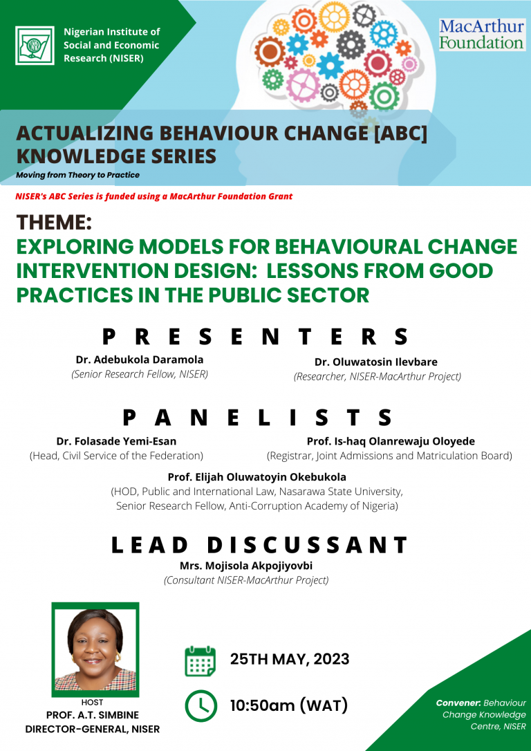 ACTUALIZING BEHAVIOUR CHANGE [ABC] KNOWLEDGE SERIES - NISER